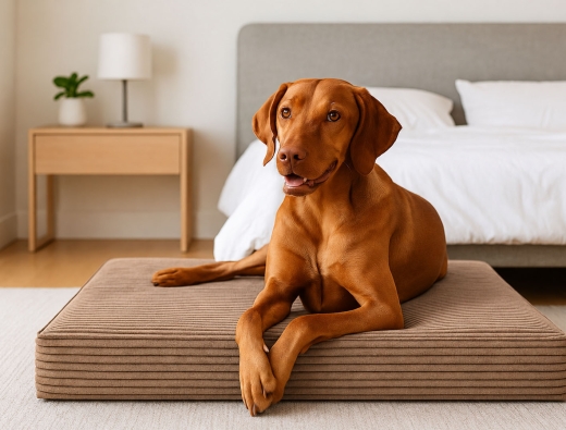 Orthopädische Hundematratze 80 × 60 cm – Haselnuss