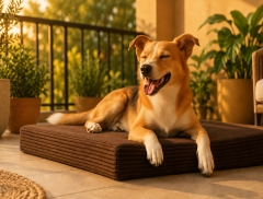 Orthopädische Hundematratze 80 × 60 cm – Espresso