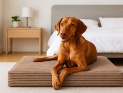Orthopädische Hundematratze 80 × 60 cm – Haselnuss